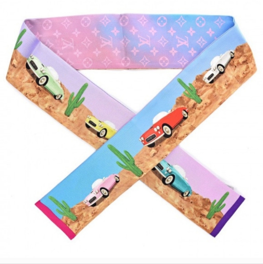 Louis Vuitton Silk Monogram Desperado Bandeau / Rare / Silk